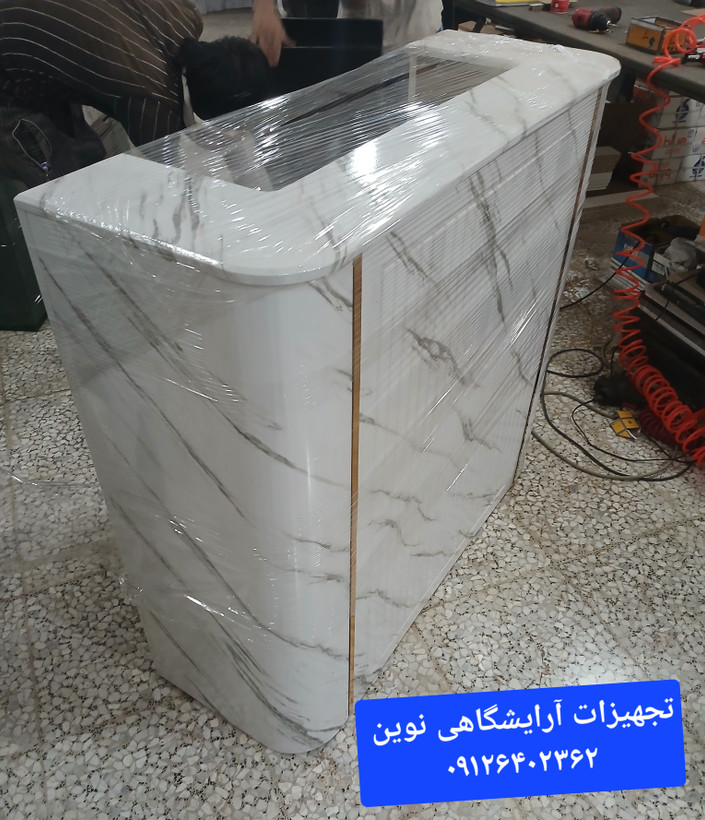 کانتر آرایشگاهی بغل پارچه دررنگ بندی متنوع کرکره ای