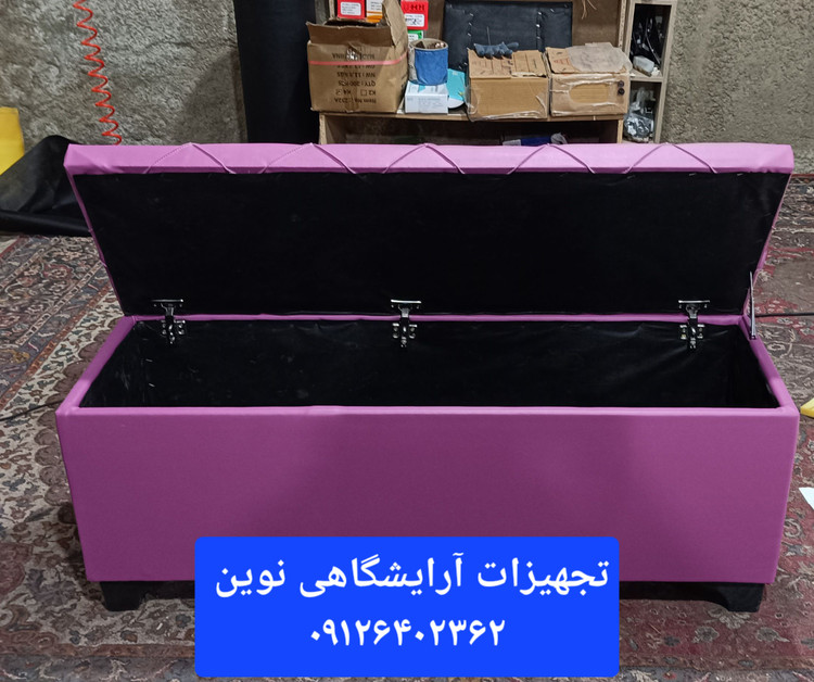 پاف دونفره باکسدار شیک ومحکم دررنگ بندی متنوع چرم وپارچه