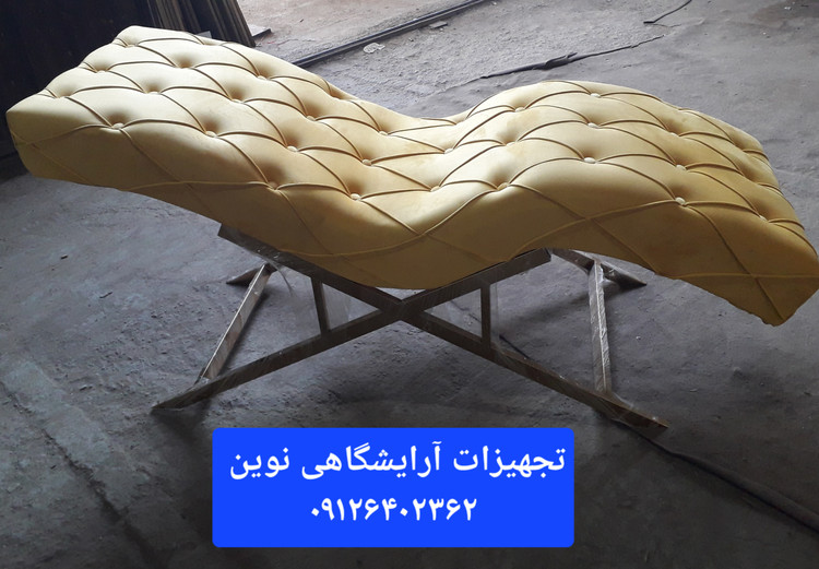 تخت آرایشگاهی تخت مژه مدل موجی دررنگ بندی متنوع پارچه دیاموند با بالشت