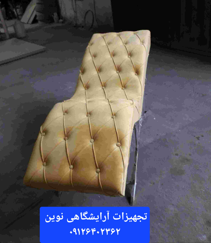 تخت آرایشگاهی تخت مژه مدل موجی دررنگ بندی متنوع پارچه دیاموند با بالشت