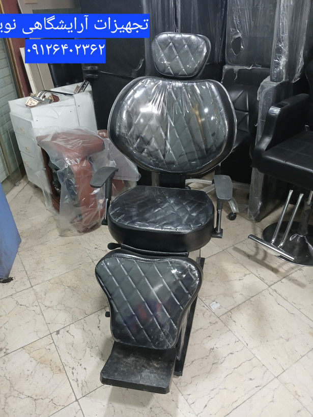 صندلی آرایشگاهی مدل ویهان چرم آلگرو براق شیک و محکم