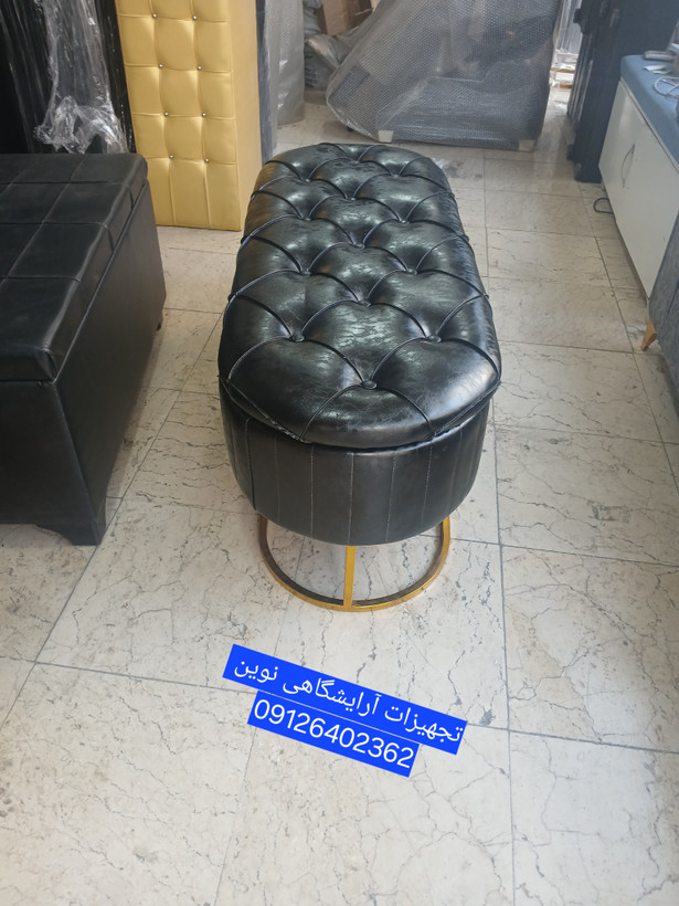 پاف باکسدار سه نفره چستر دررنگ بندی متنوع پارچه وچرم