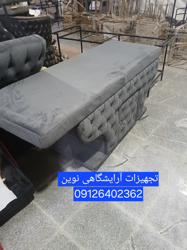 تخت آرایشگاهی لمسه دردار دررنگ بندی متنوع پارچه دیاموند