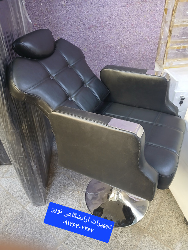 صندلی آرایشکاهی جک دستی مدل گلایل سینی گرد