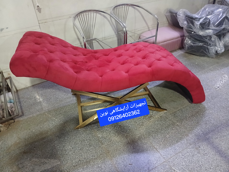 تخت آرایشگاهی تخت مژه مدل موجی دررنگ بندی متنوع پارچه دیاموند