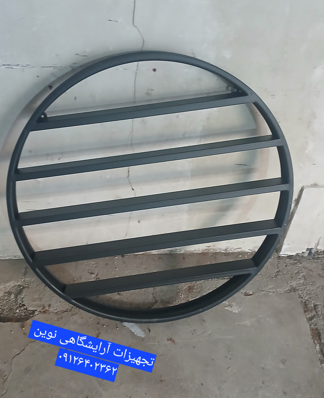 استند دیواری فلزی دایره دررنگ بندی فلز طلایی ونقره ای ومشکی