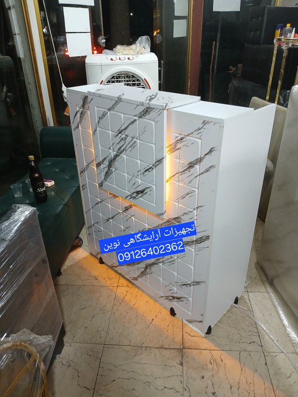 کانتر آرایشگاهی ام دی اف روکش وکیوم دررنگبندی متنوع