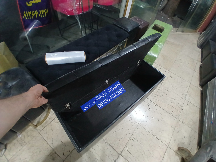 پاف باکسدار سه نفره چرم آلگرو براق