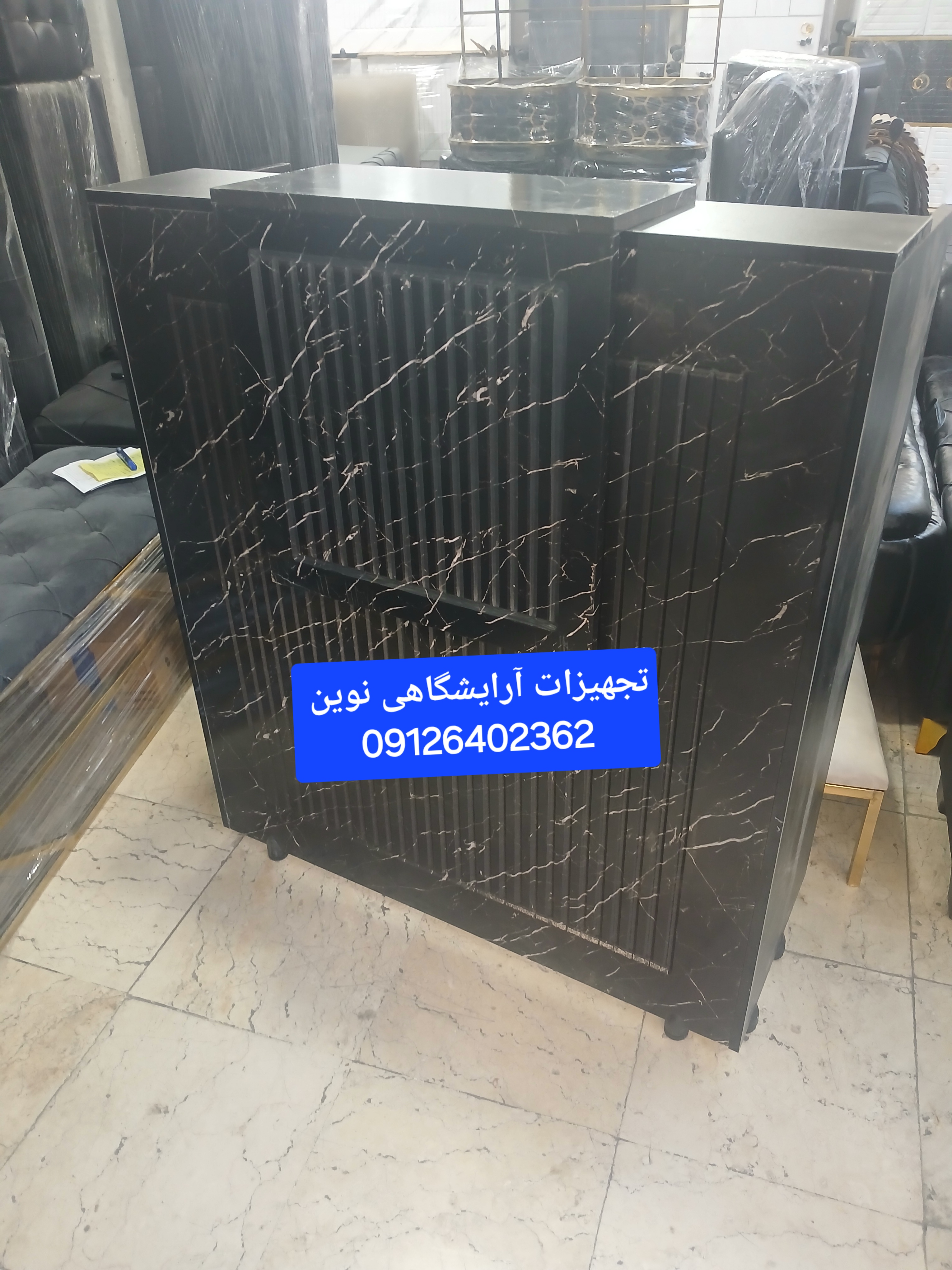 کانتر آرایشگاهی ام دی اف روکش وکیوم دررنگبندی متنوع