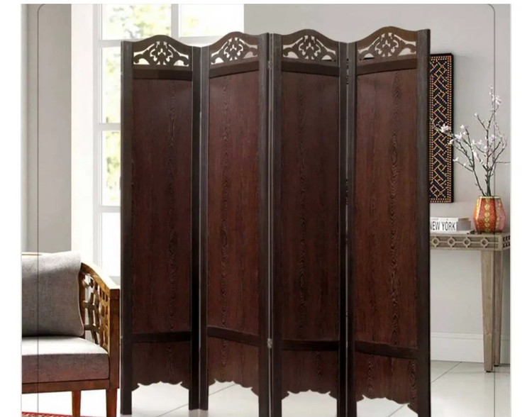 پاراوان پارتیشن جداکننده4لنگه دررنگ بندی سفیدومشکی قهوای ساده وعکسدار