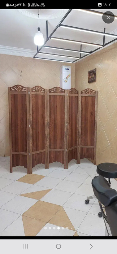 پاراوان پارتیشن جداکننده4لنگه دررنگ بندی سفیدومشکی قهوای ساده وعکسدار